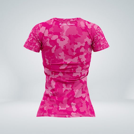 Hardloopshirt dames camouflage roze Supercharged DryFIT
