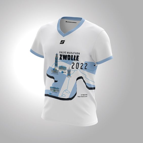 Hardloopshirt heren halve marathon Zwolle 2022 DryFIT
