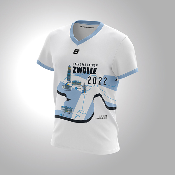 Hardloopshirt heren halve marathon Zwolle 2022 DryFIT