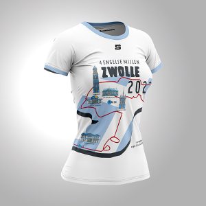 Hardloopshirt dames 4 Engelse Mijlen Zwolle 2022 DryFIT
