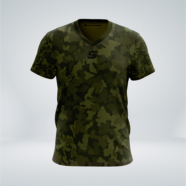 Hardloopshirt heren camouflage Supercharged DryFIT